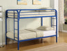 Morgan  Twin over Twin Blue Bunk Bed image