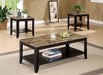 Transitional Marble Look Top Three Piece Table Set image