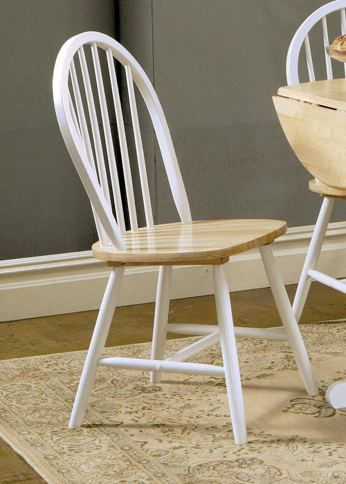 Country Two Tone Natural Wood Dining Chair image