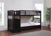 Elliott Transitional Cappuccino Twin over Twin Bunk Bed image