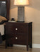 Carlton Cappuccino Two Drawer Nightstand image