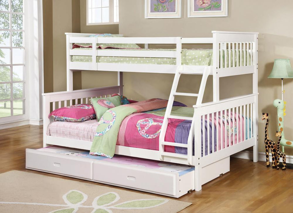 Chapman Transitional White Twin over Full Bunk Bed image