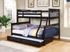 Chapman Transitional Black Twin over Full Bunk Bed image