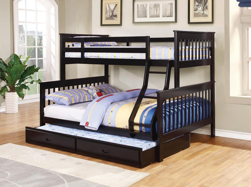 Chapman Transitional Black Twin over Full Bunk Bed image