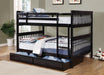 Chapman Traditional Black Full over Full Bunk Bed image