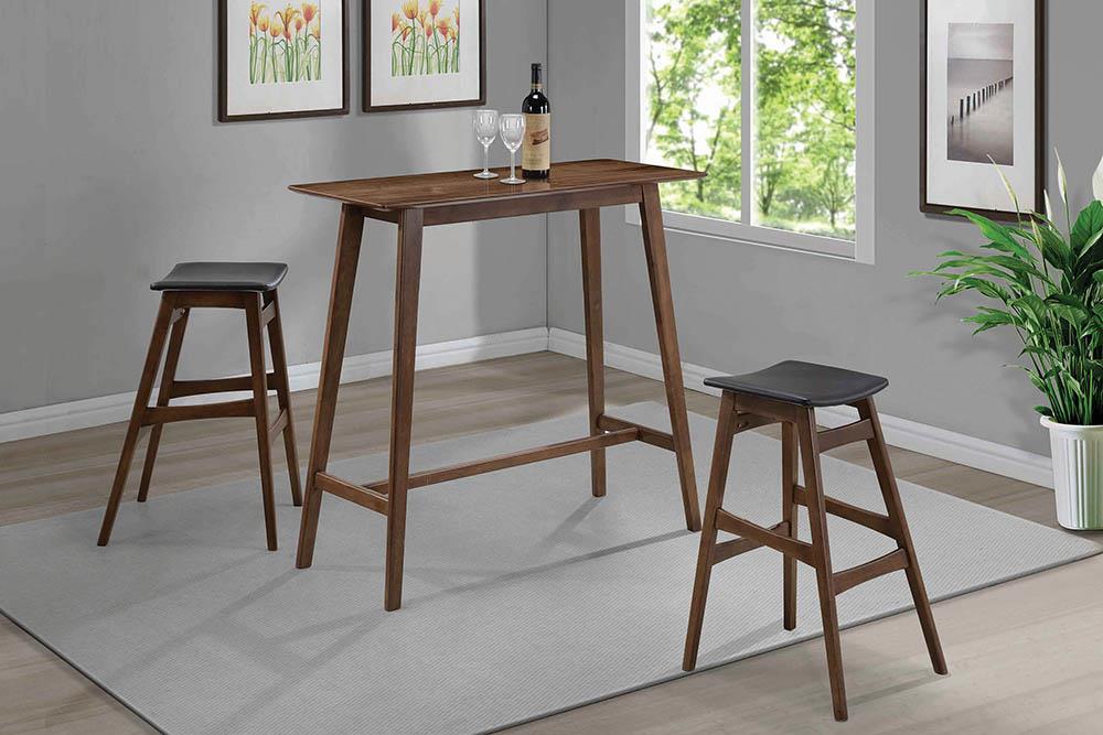 Mid Century Natural Walnut Bar Stool image