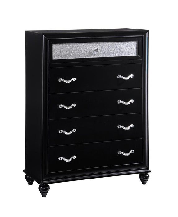 Barzini Five Drawer Chest With Metallic Drawer Front image