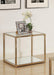 Calantha Modern Chocolate Chrome End Table image