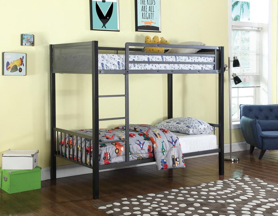 Meyers Traditional Grey Twin over Twin Bunk Bed image