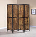 Industrial Antique Nutmeg Four Panel Screen image