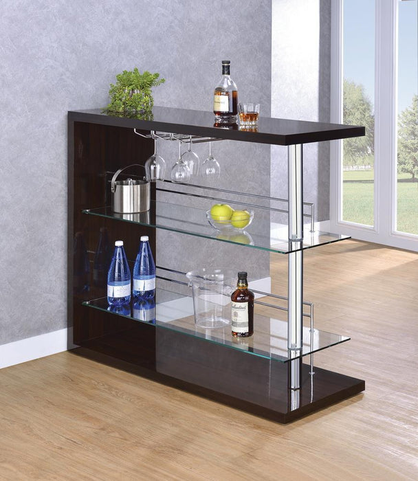 G100166 Two Shelf Contemporary Cappuccino Bar Unit image