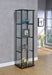 G950171 Contemporary Glass and Black Curio Cabinet image