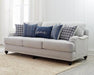 Gwen Recessed Arms Sofa Light Grey image