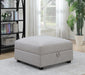 Cambria Square Storage Ottoman Grey image