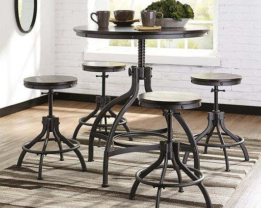 Odium Counter Height Dining Table and Bar Stools (Set of 5) image