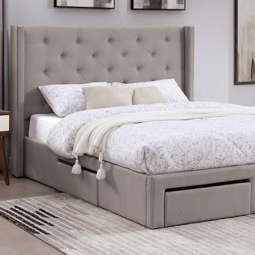 MITCHELLE E.King Bed, Warm Gray image
