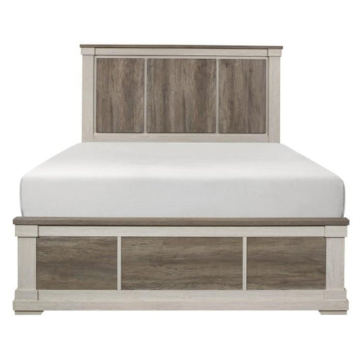 Homelegance Arcadia Queen Panel Bed in White & Weathered Gray 1677-1* image