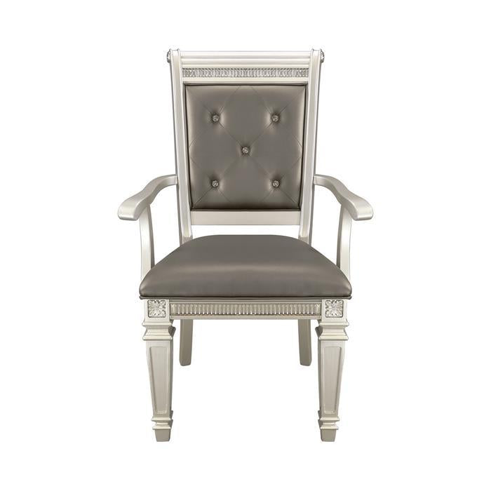 Homelegance Bevelle Arm Chair in Silver (Set of 2) 1958A image