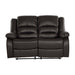 Homelegance Furniture Jarita Double Reclining Loveseat in Brown image