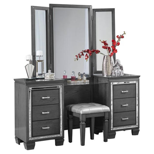 Homelegance Allura Vanity Dresser with Mirror in Gray 1916GY-15* image