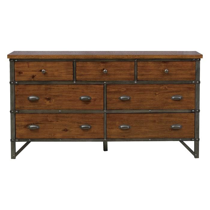 Homelegance Holverson Dresser in Rustic Brown & Gunmetal 1715-5 image