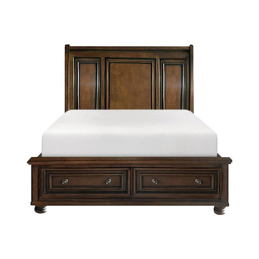 Homelegance Cumberland Full Sleigh Platform Bed with Footboard Storage in Brown Cherry 2159F-1* image