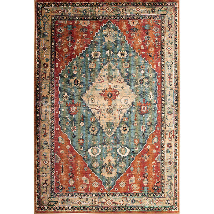 Mortsel Red/Multi 5'3" X 7'6" Area Rug image